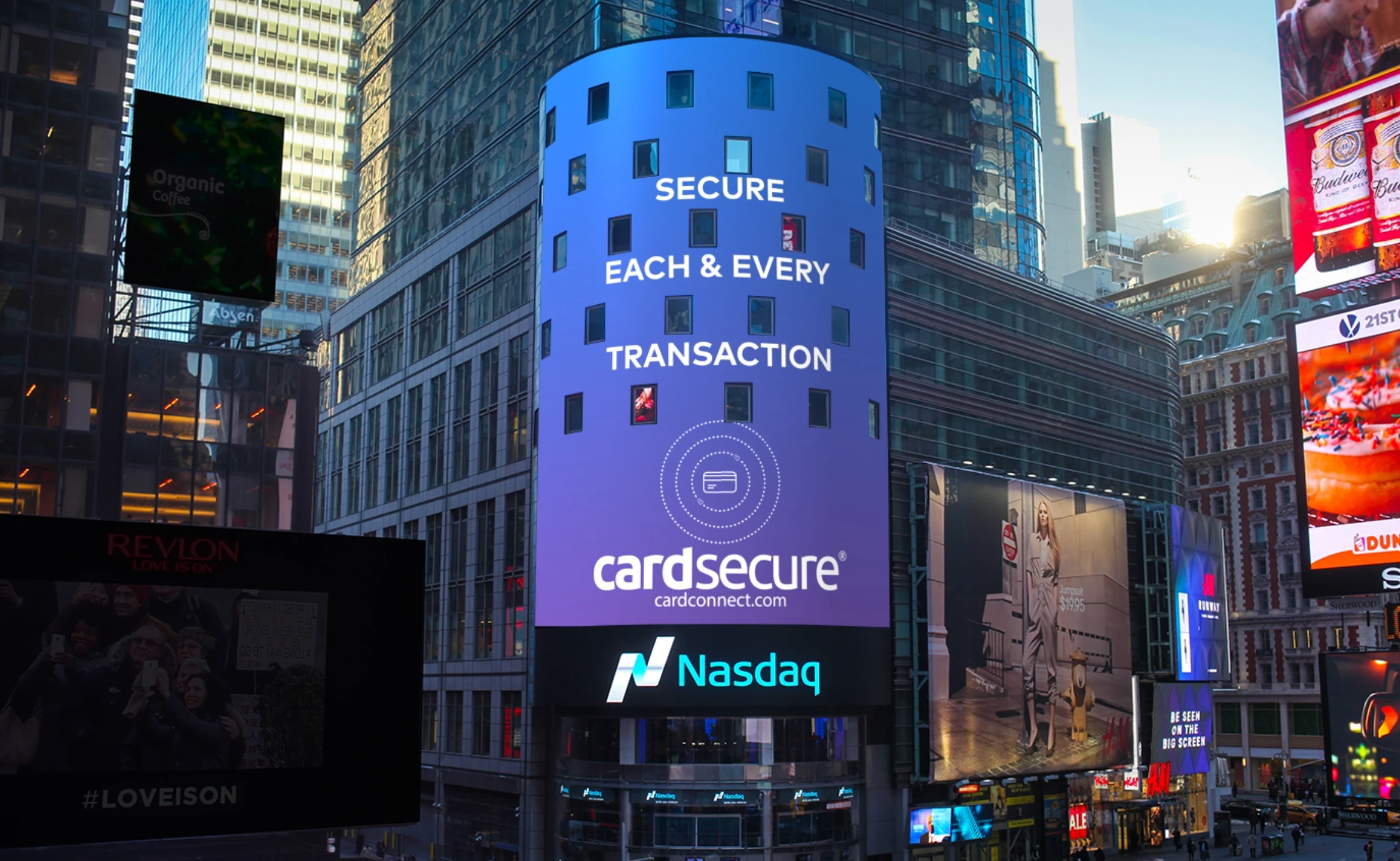 CardSecure Nasdaq infographic — animation still 2