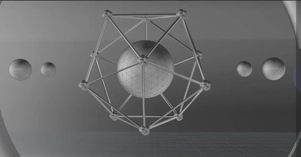 Action Global 50th anniversary ident — wireframe 3