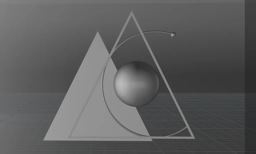 Action Global 50th anniversary ident — wireframe 7