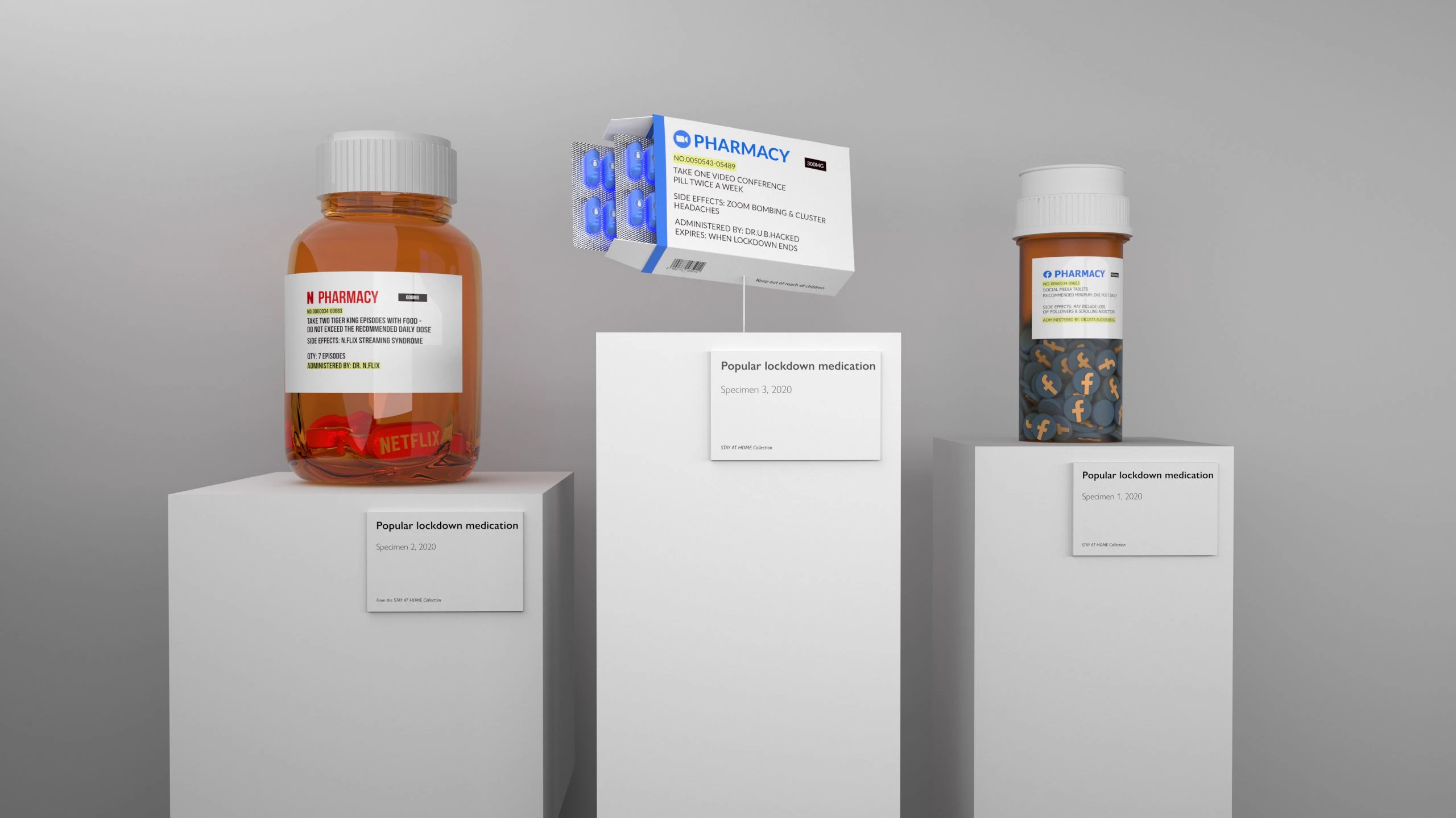 Stay at Home Collection — wide angle pill bottles
