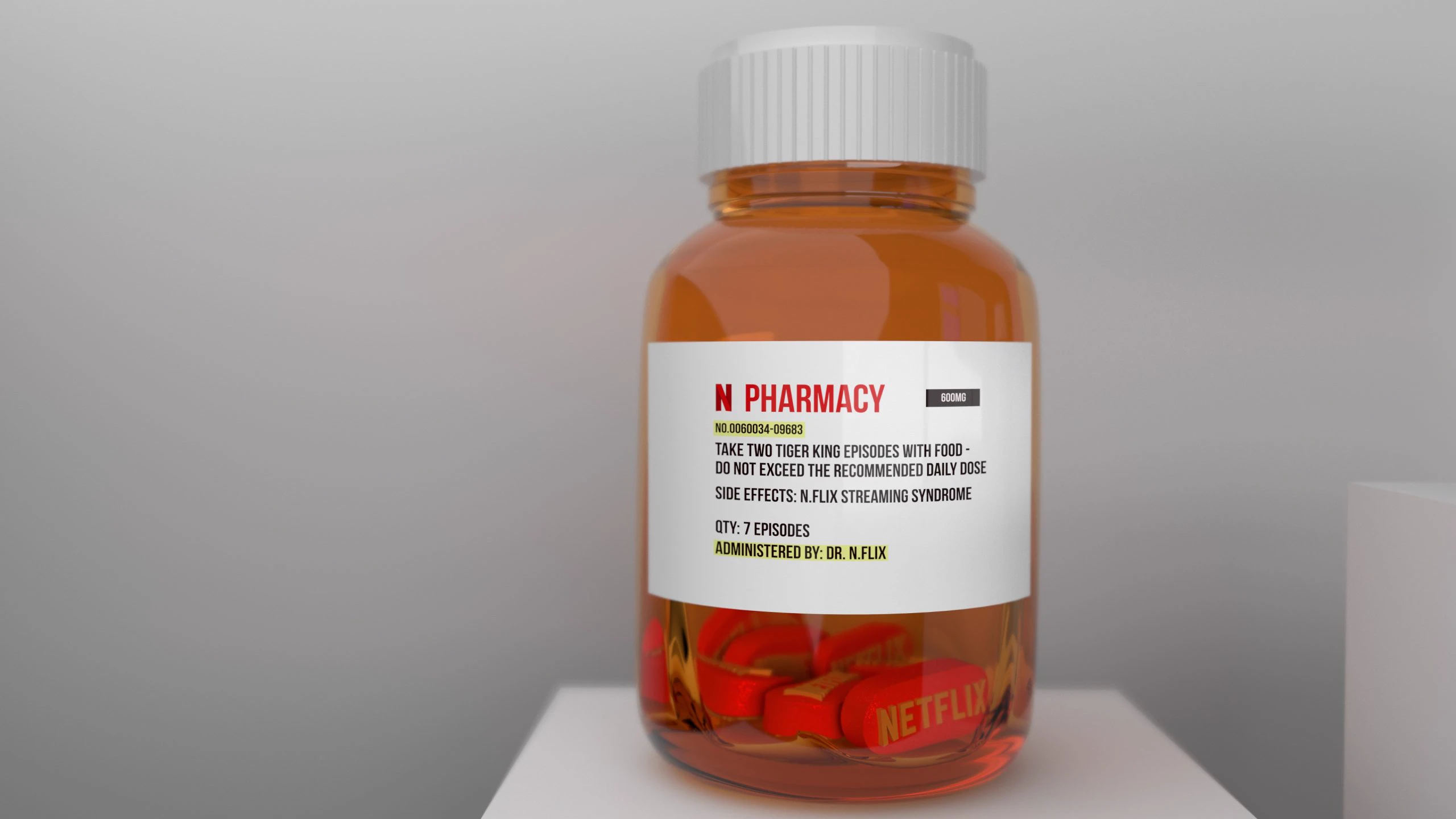 Netflix pill bottle — Stay at Home Collection
