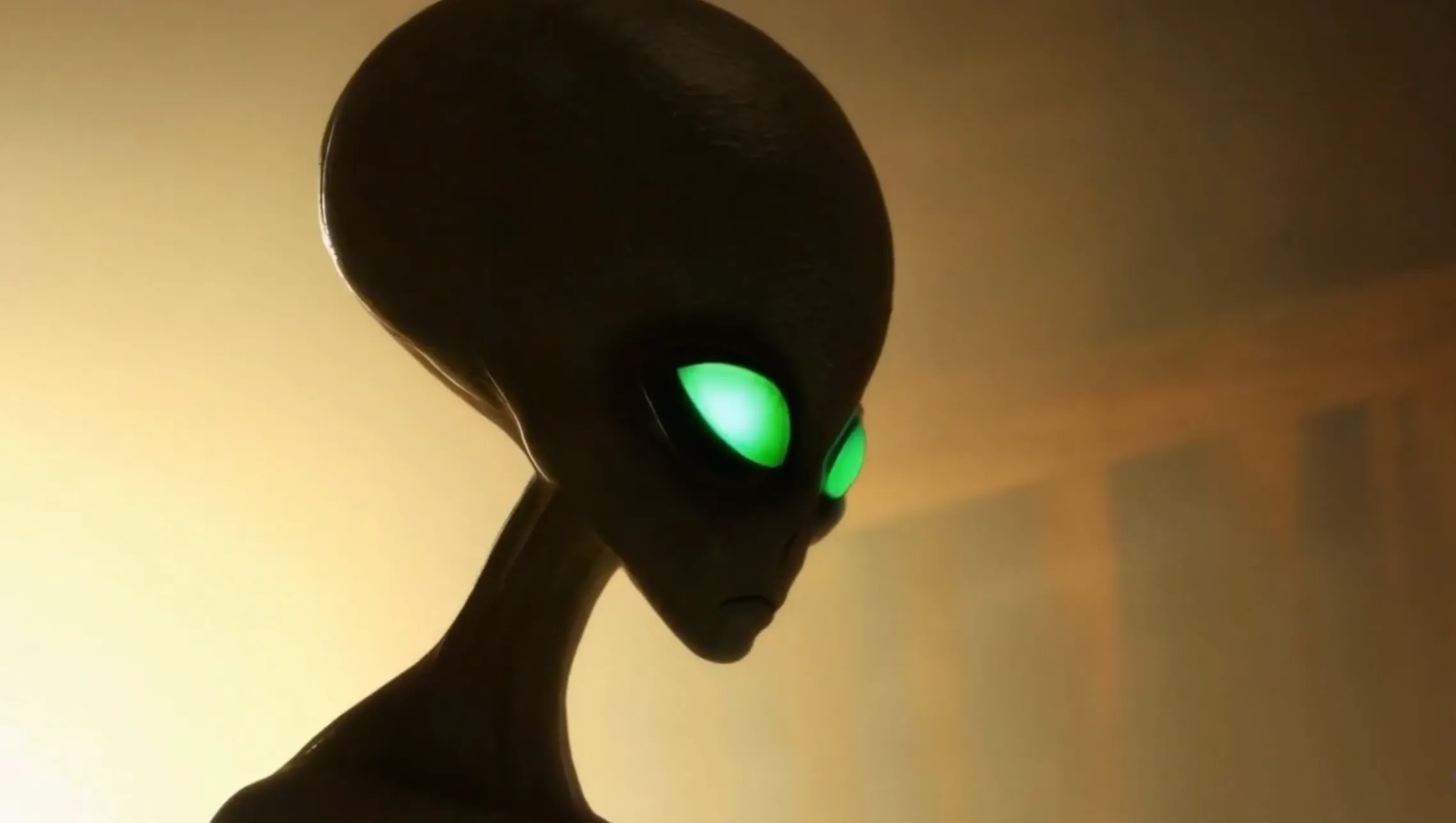 Alien close-up in saloon light