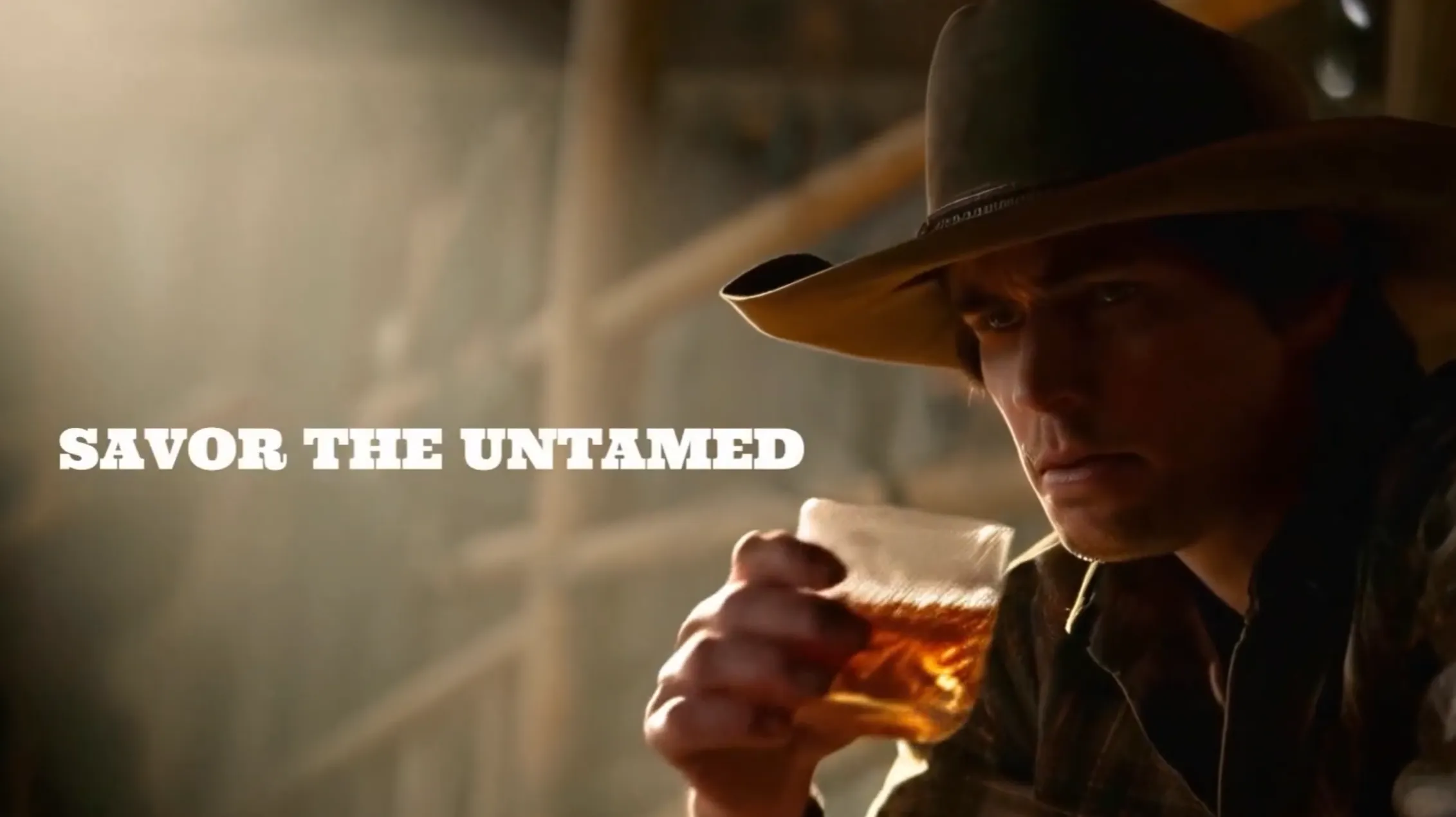 Cowboy savoring whiskey — Savor the Untamed