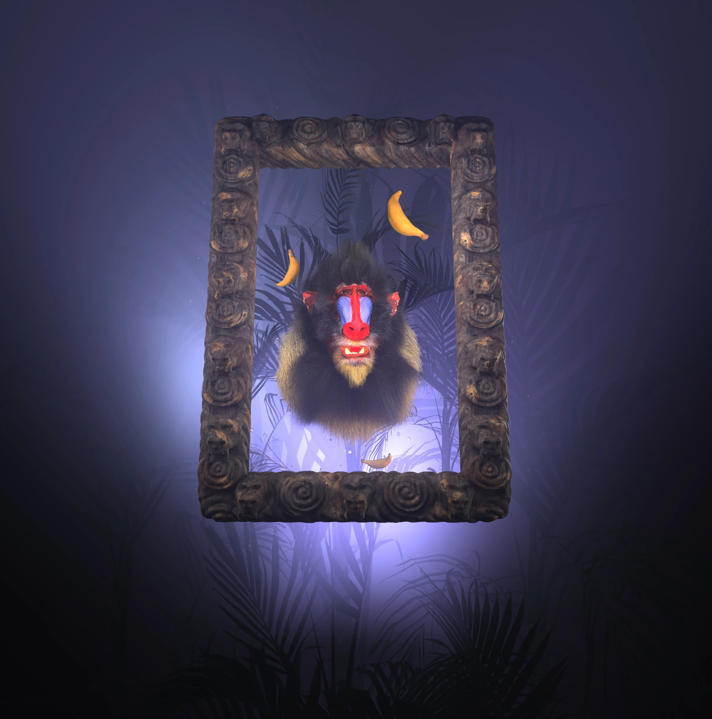 Animal Cards — mandrill endangered species NFT card