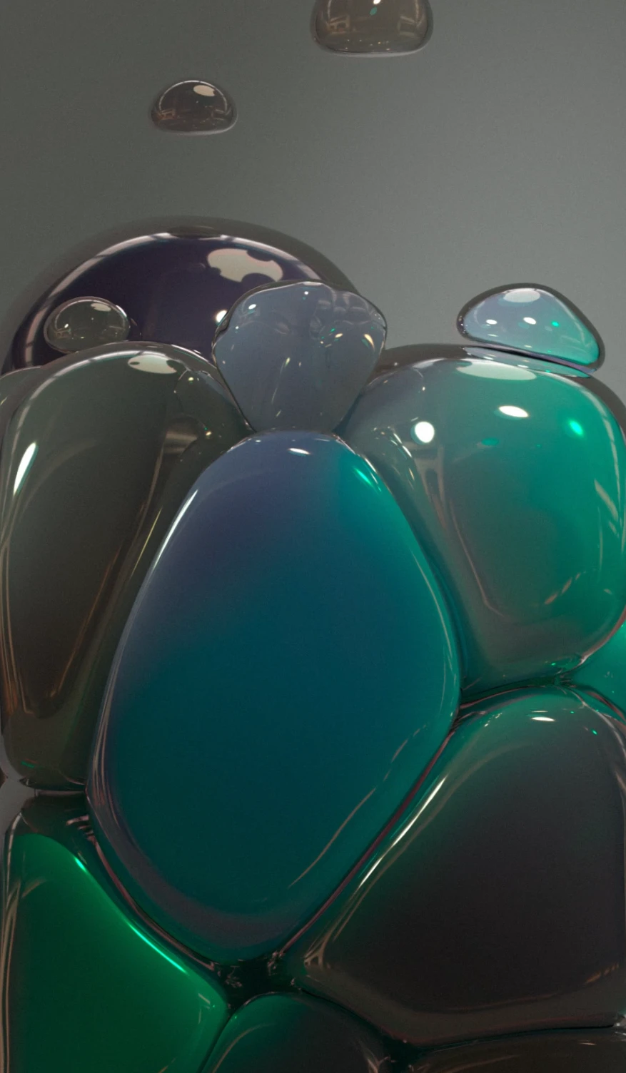 Bubble simulation — motion still 2