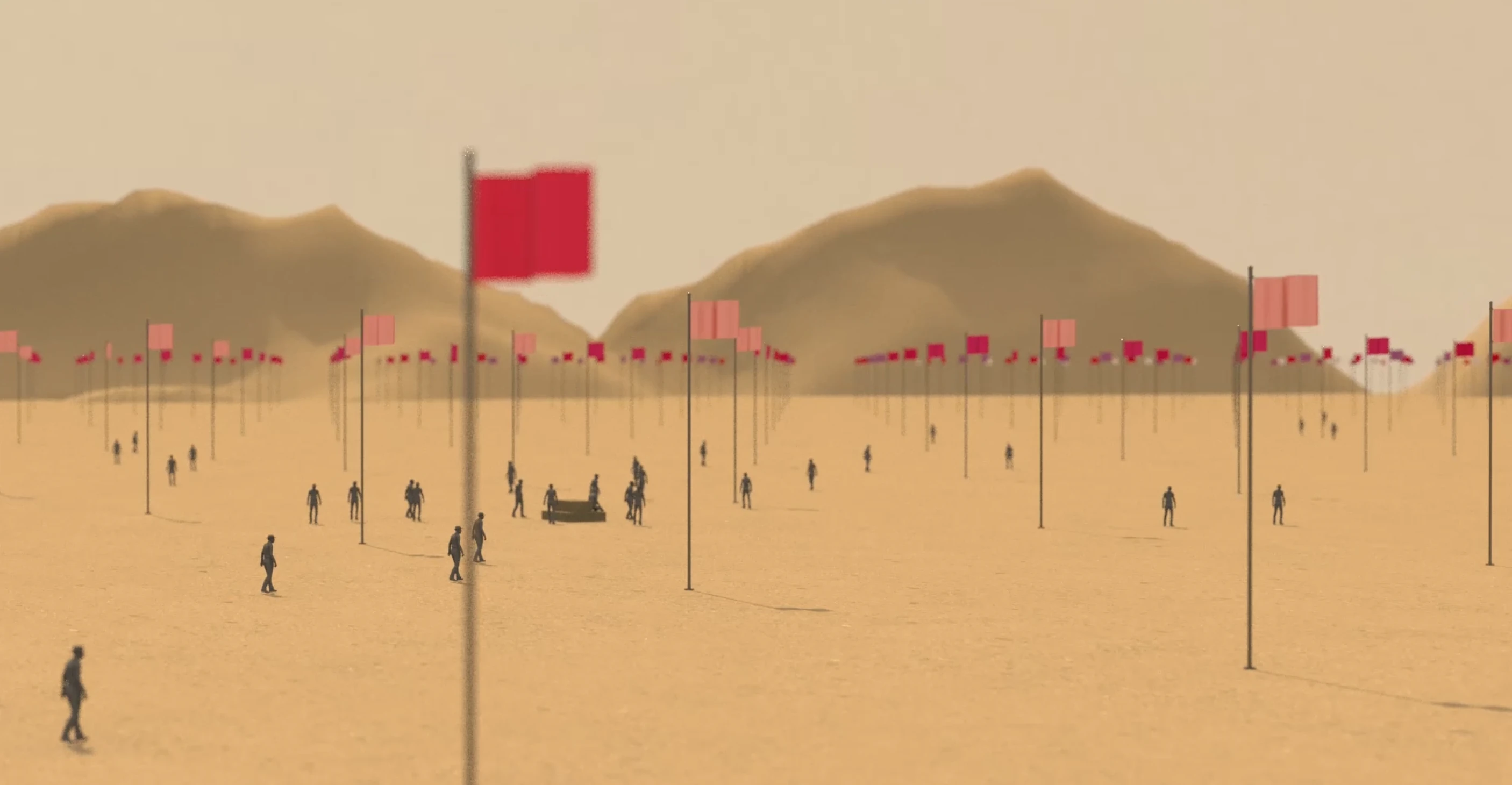 Desert memorial visualisation — detail frame