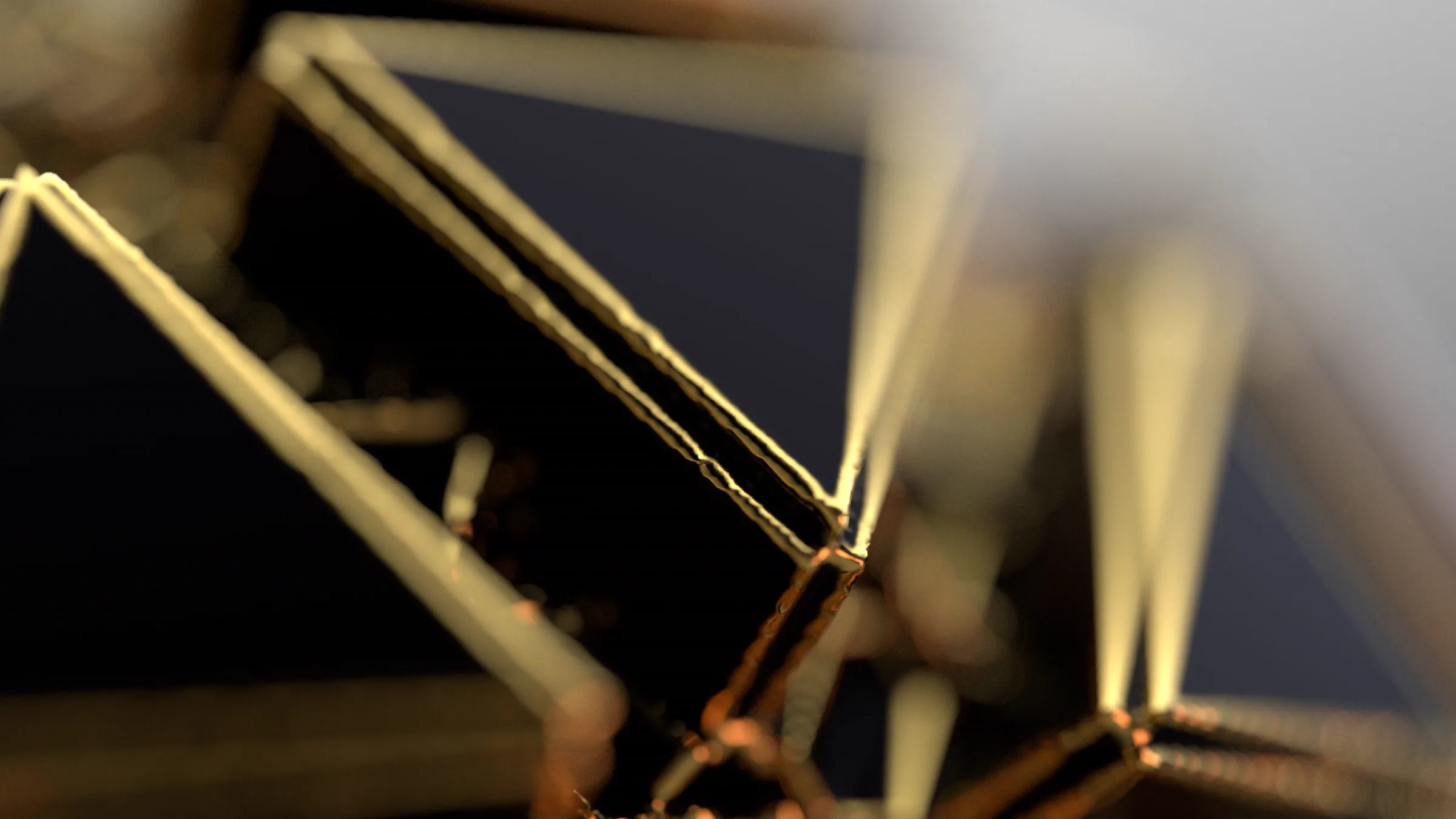 Geometric symmetry Houdini exploration — abstract still 2