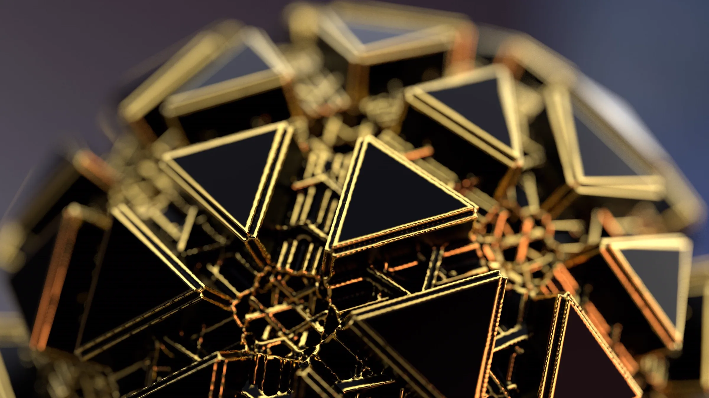 Geometric symmetry Houdini exploration — abstract still 4