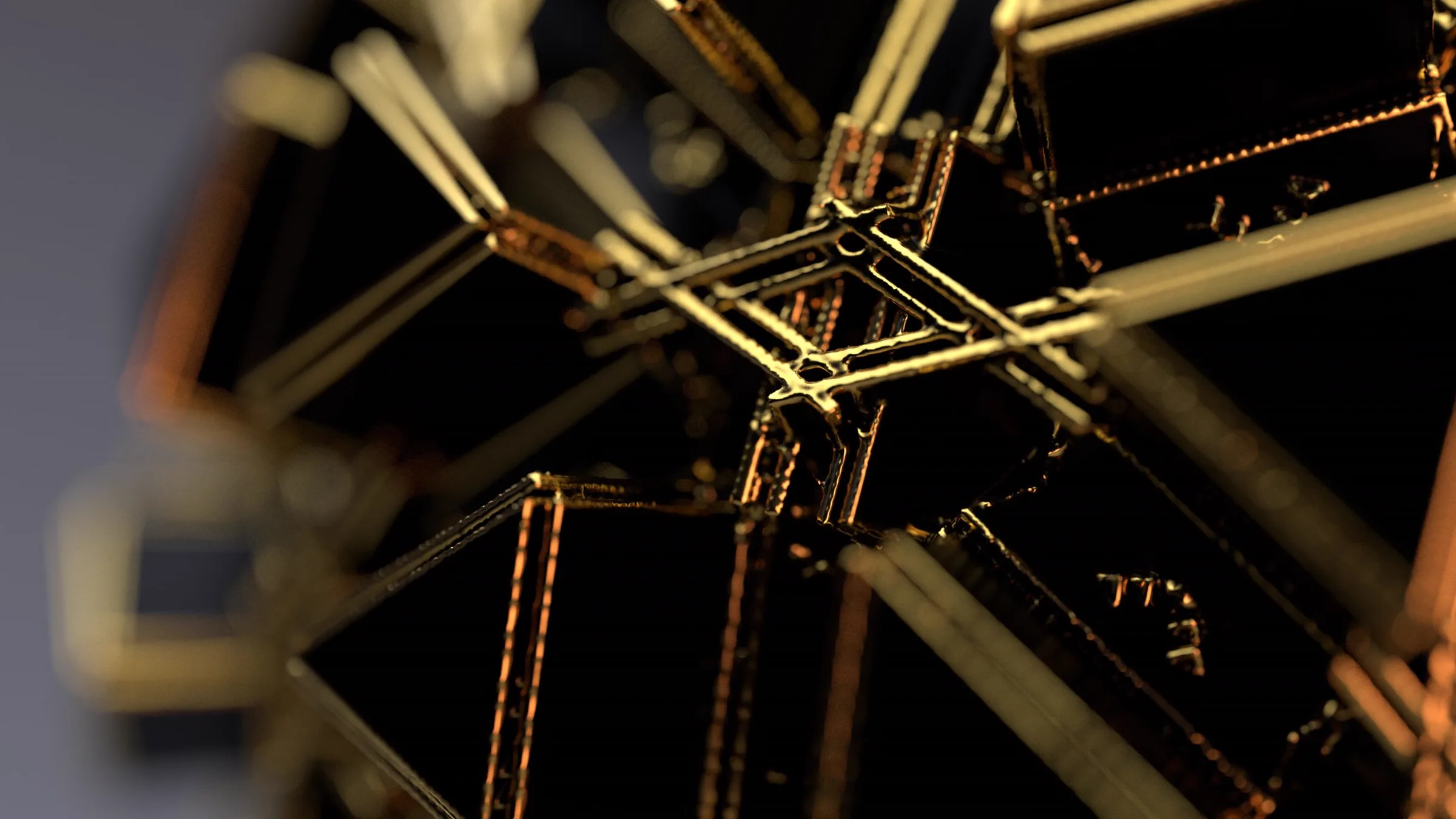 Geometric symmetry Houdini exploration — abstract still 7