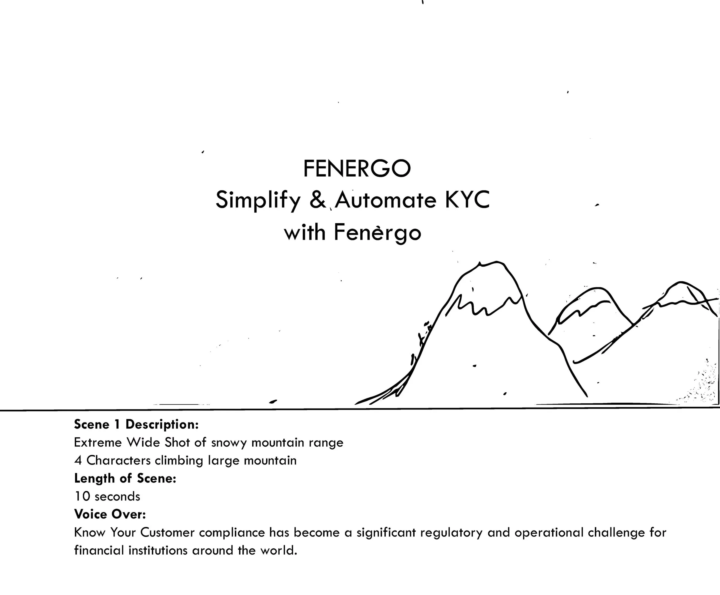 Fenergo KYC animatic storyboard page 1