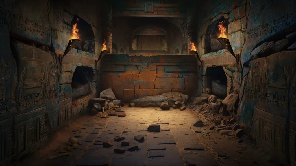 Burial chamber environment layout