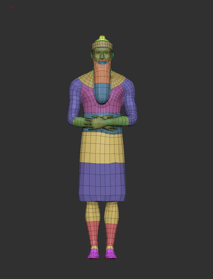Priest statue UV ID map