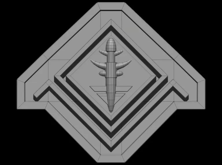 Warrior symbol wireframe