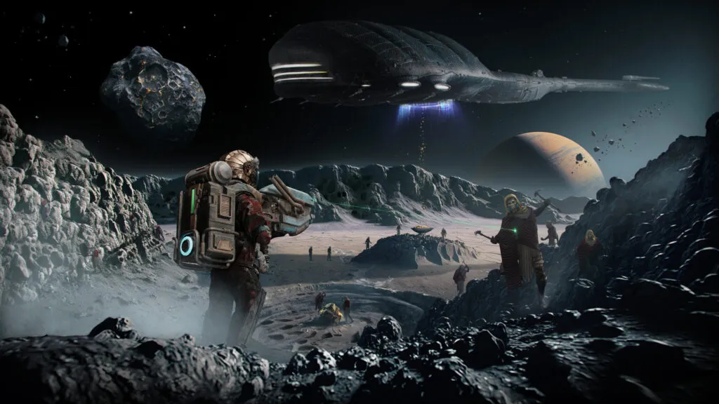 Spaceminers asteroid concept art