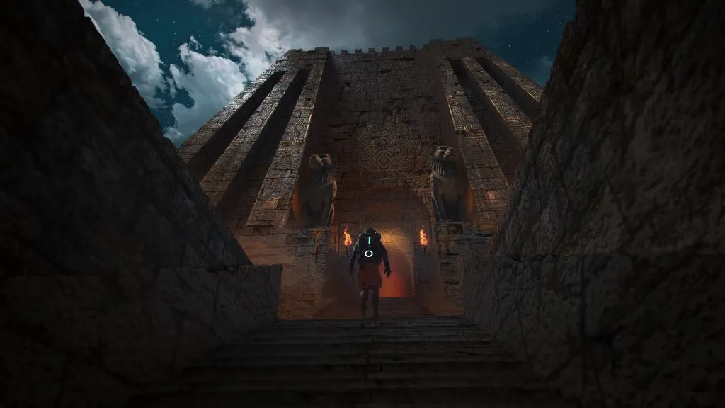 Tribus outside pyramid concept art