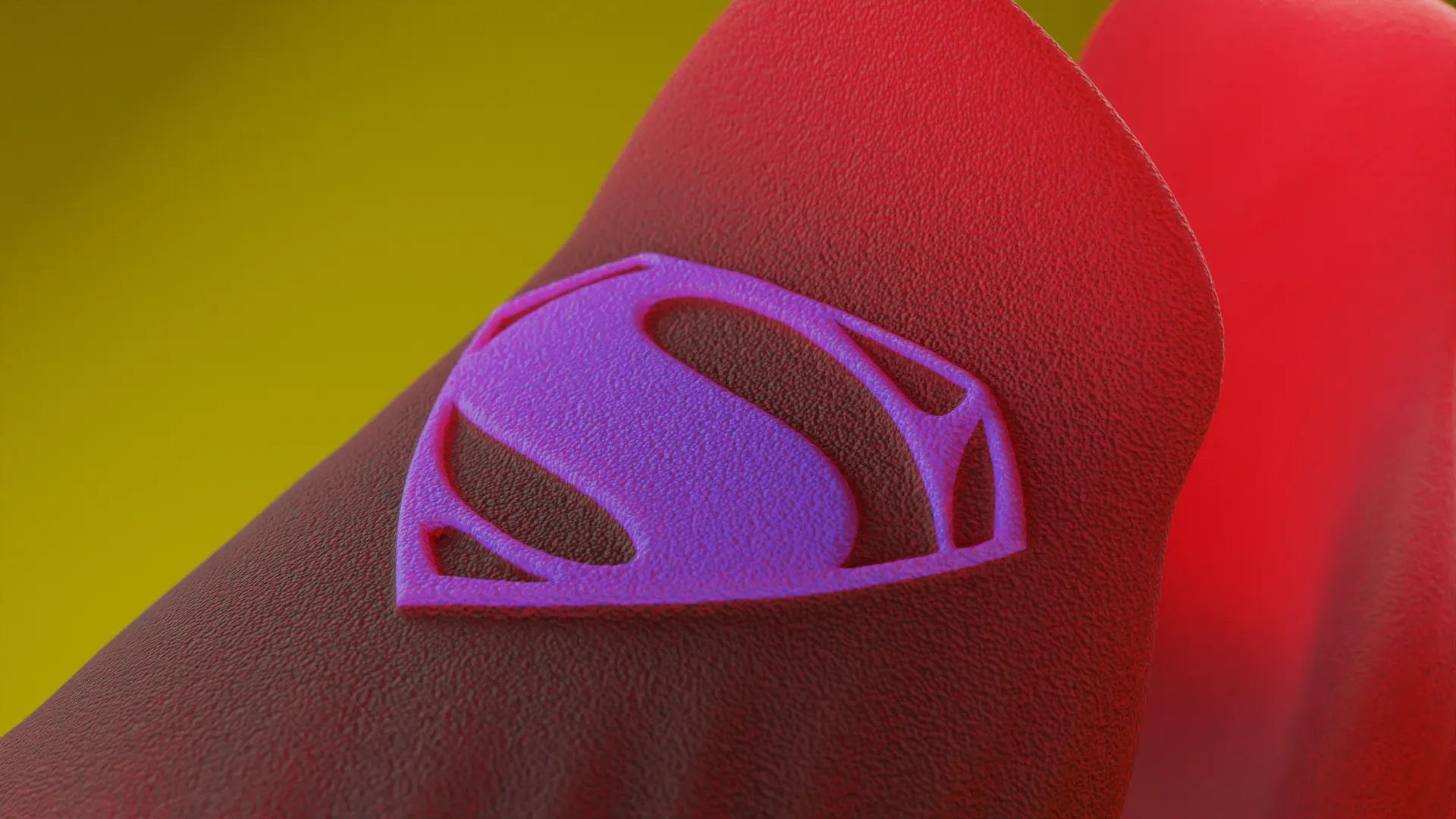Superman foam slides — side profile